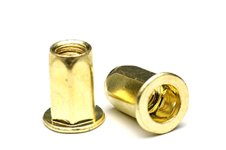 Copper Flat Head Full Hexagon