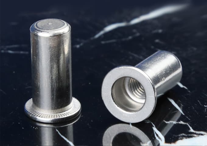 Stainless Steel Flat Head Round Body Plain Closed End